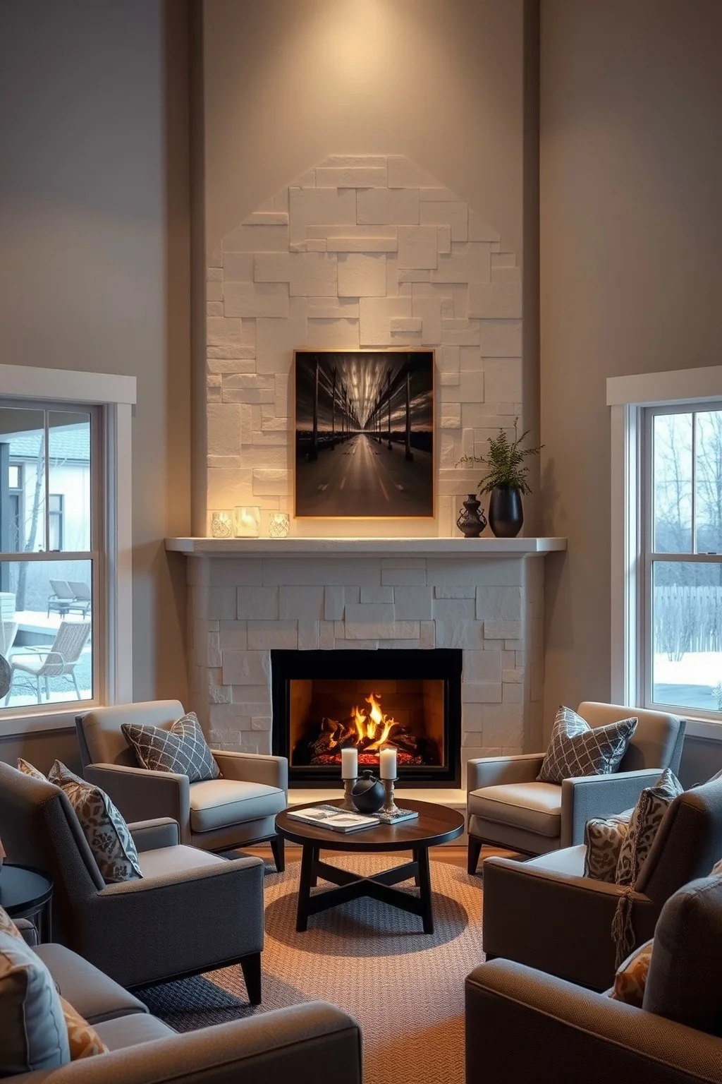 4. Corner Fireplace