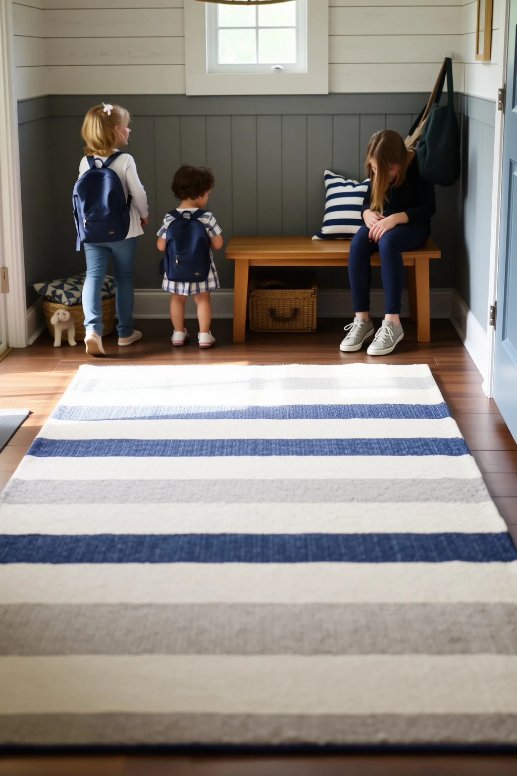 4. Farmhouse Stripe Rug