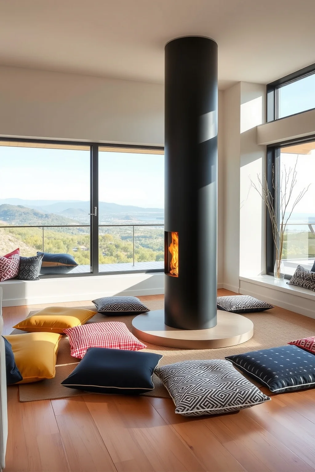 4. Freestanding Fireplace