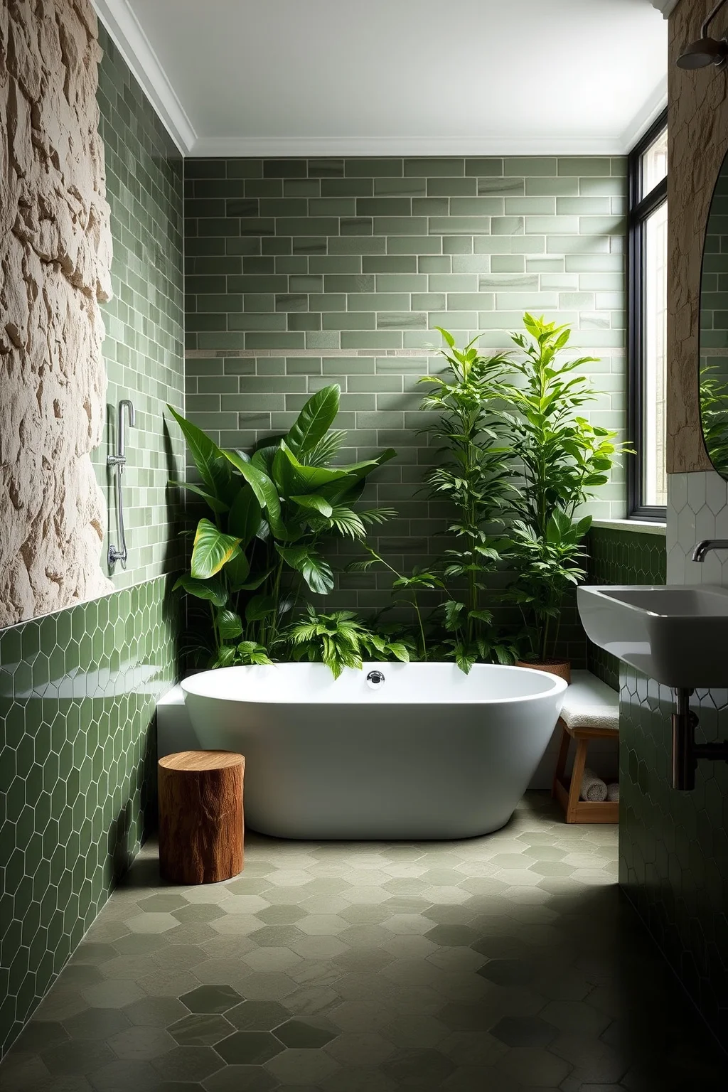 4. Olive Green Tiles