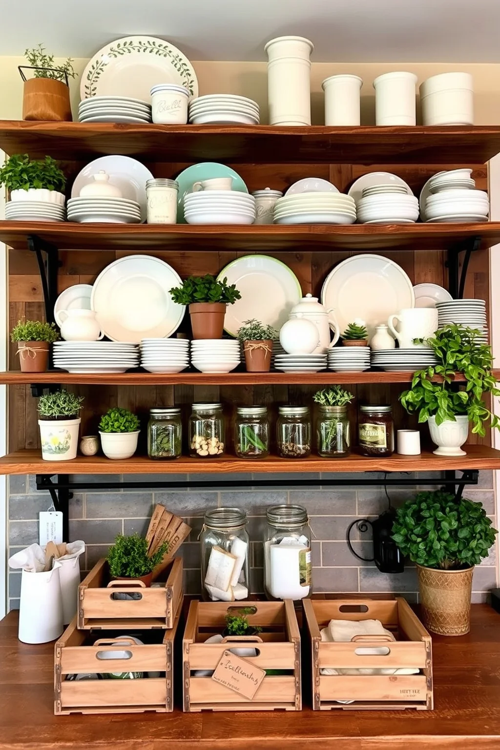 4. Open Shelving