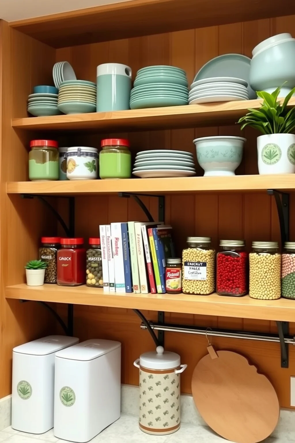 4. Open Shelving