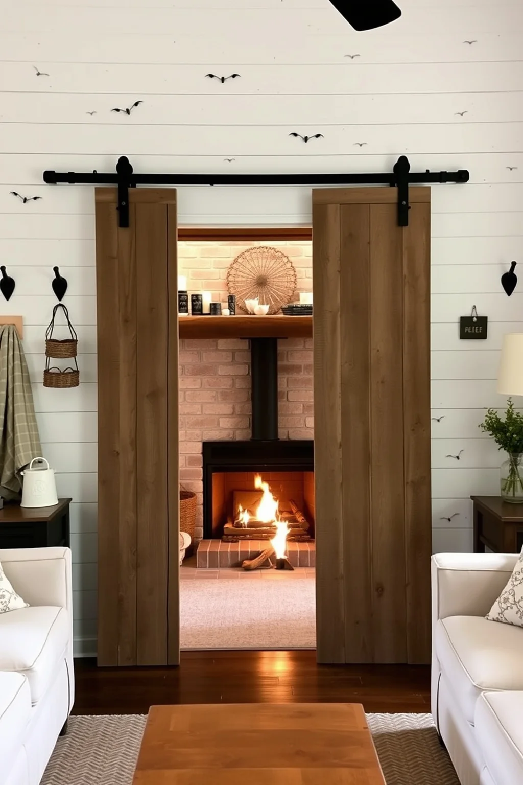 4. Rustic Sliding Barn Door Shiplap