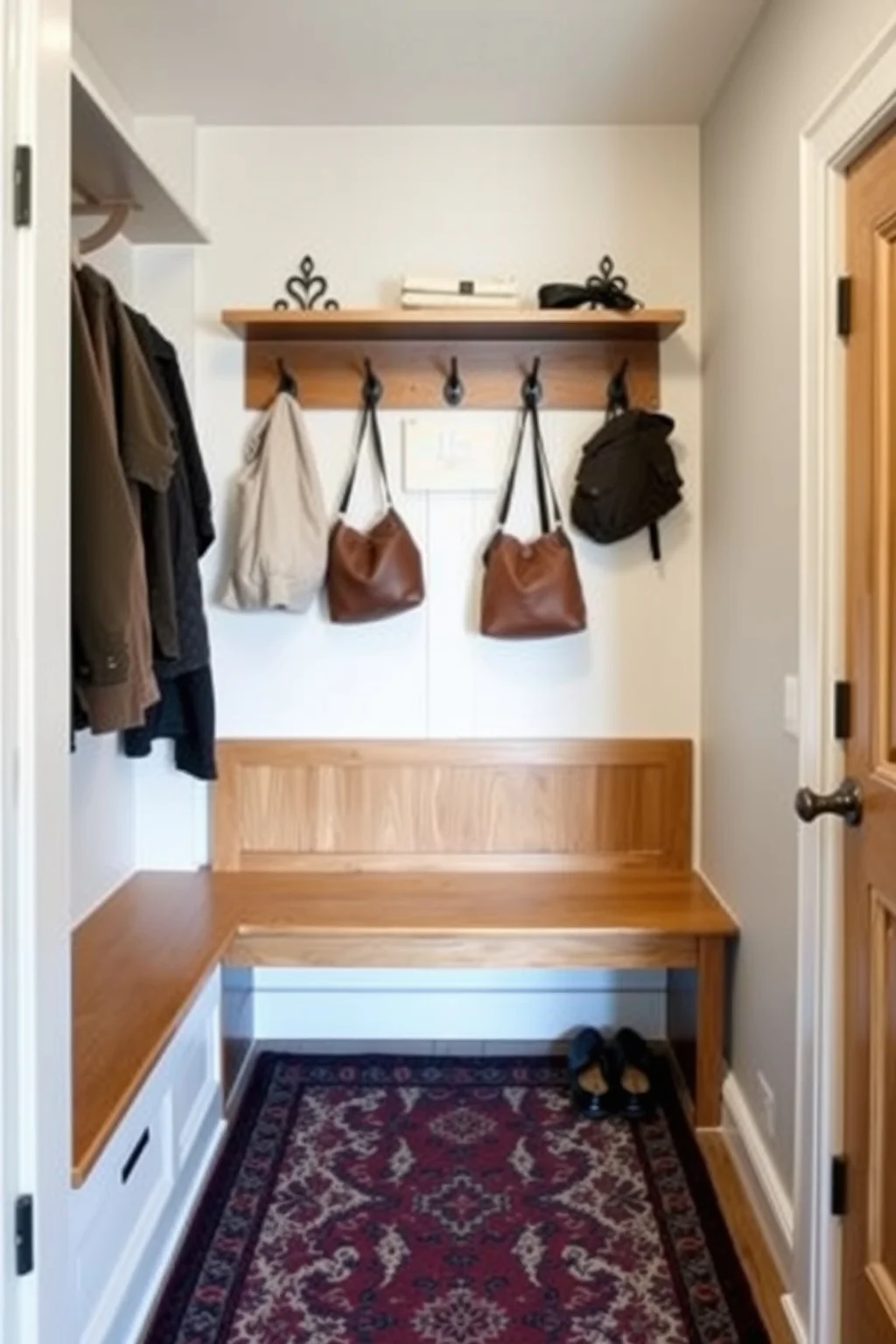 5. Built-In Bench with Hooks