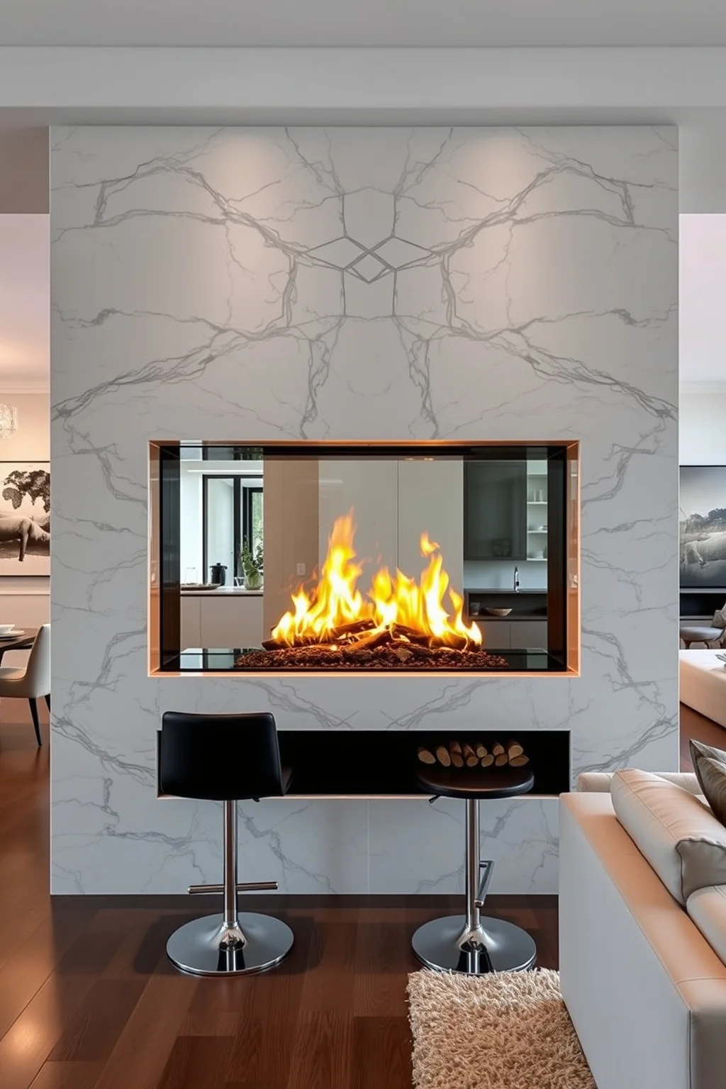 5. Double-Sided Fireplace