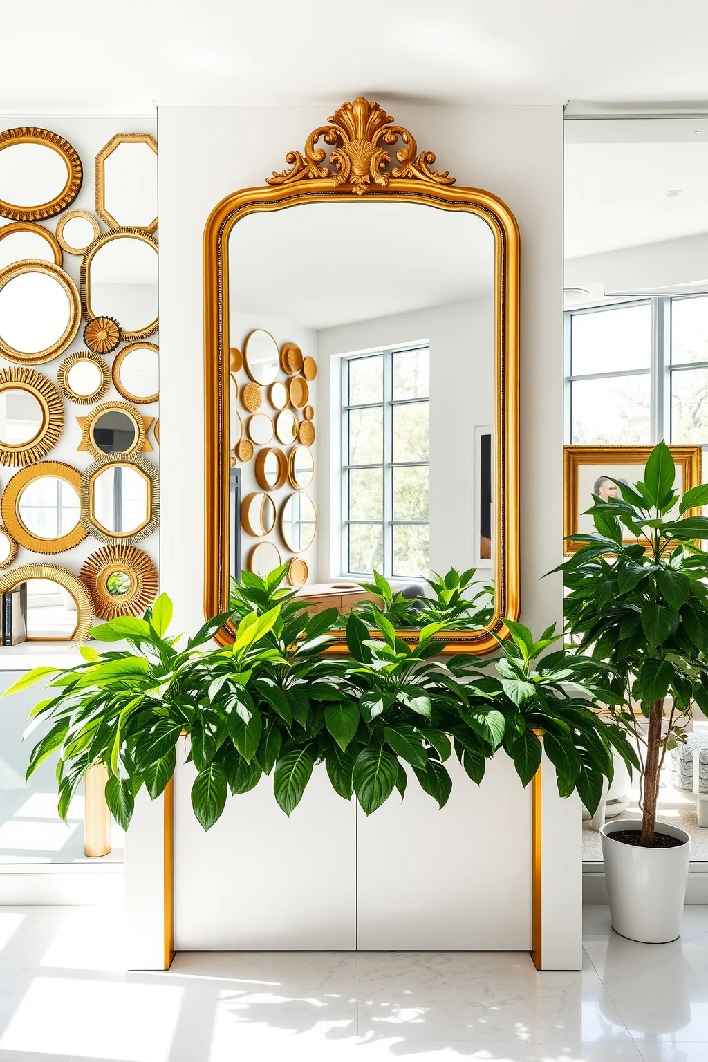 5. Gold Framed Mirrors
