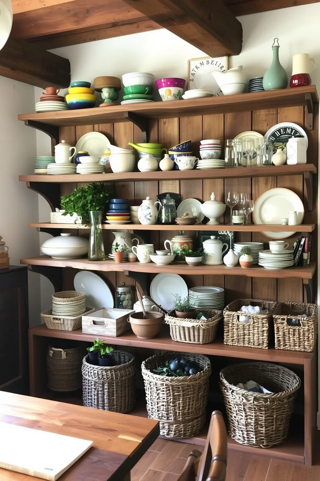 5. Open Shelving for Dish Display