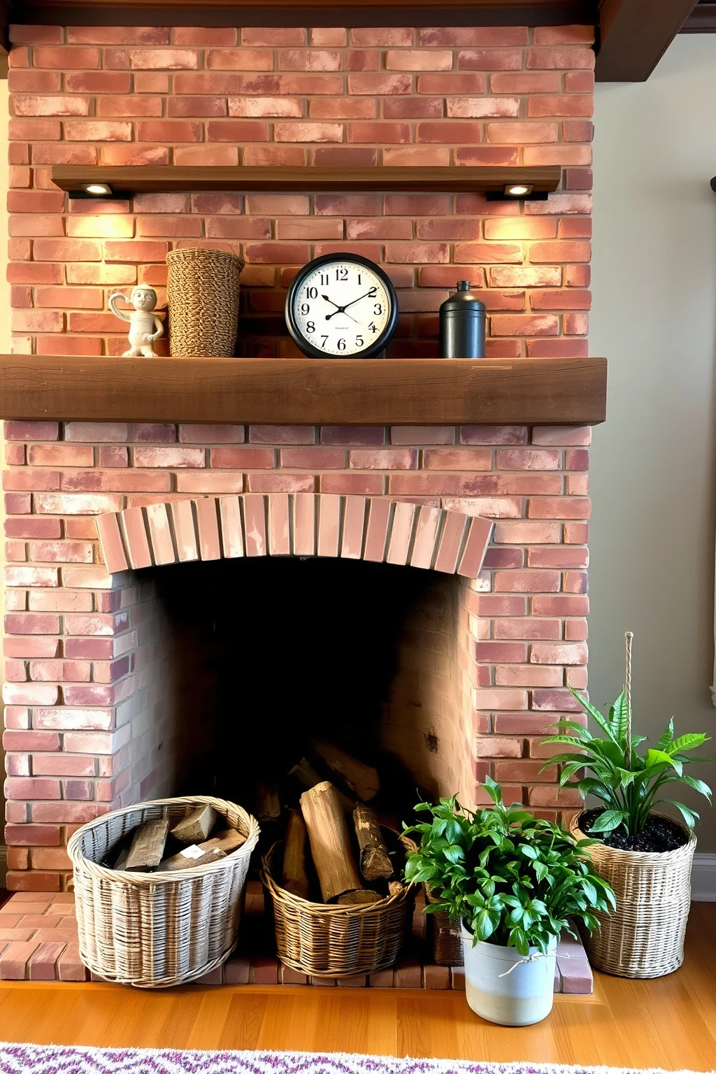 5. Rustic Brick Surround