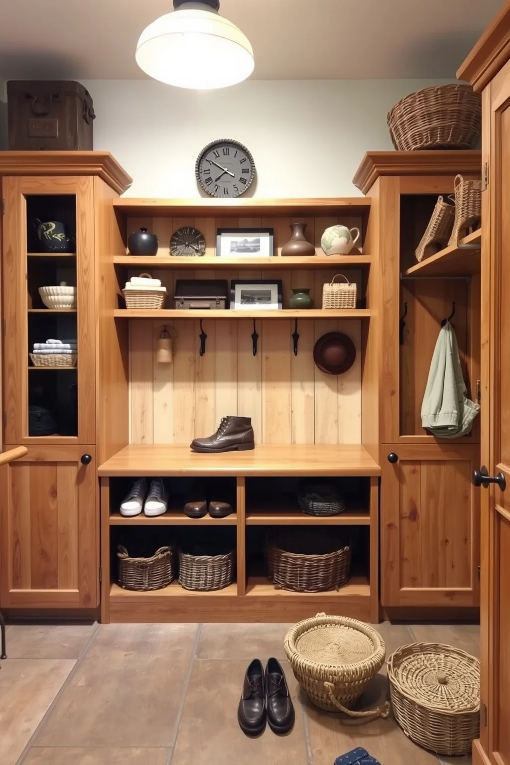 5. Rustic Wooden Cabinets