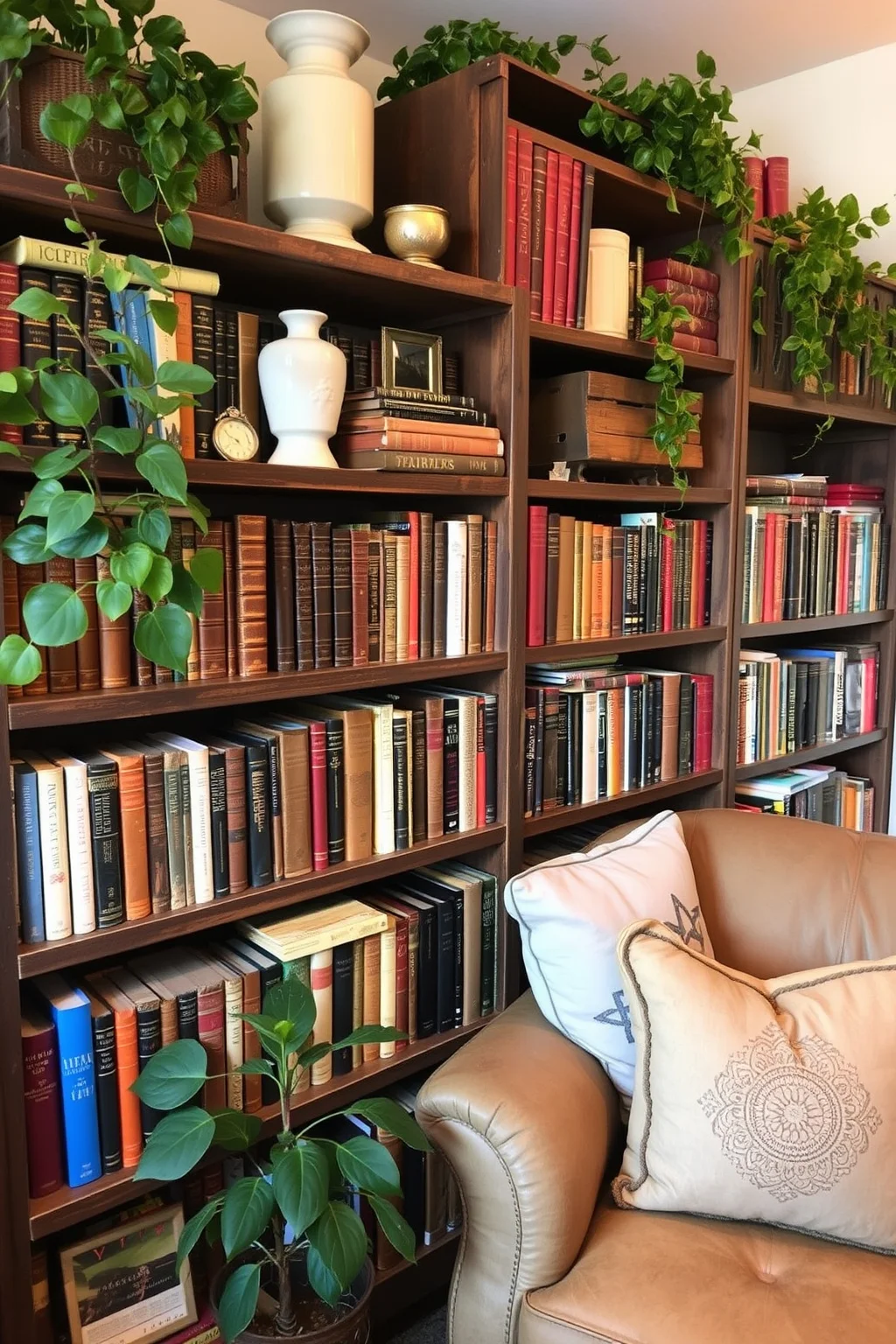 5. Vintage Books and Shelving