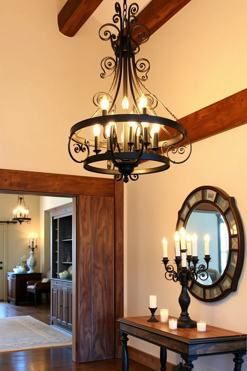 5. Wrought Iron Chandelier
