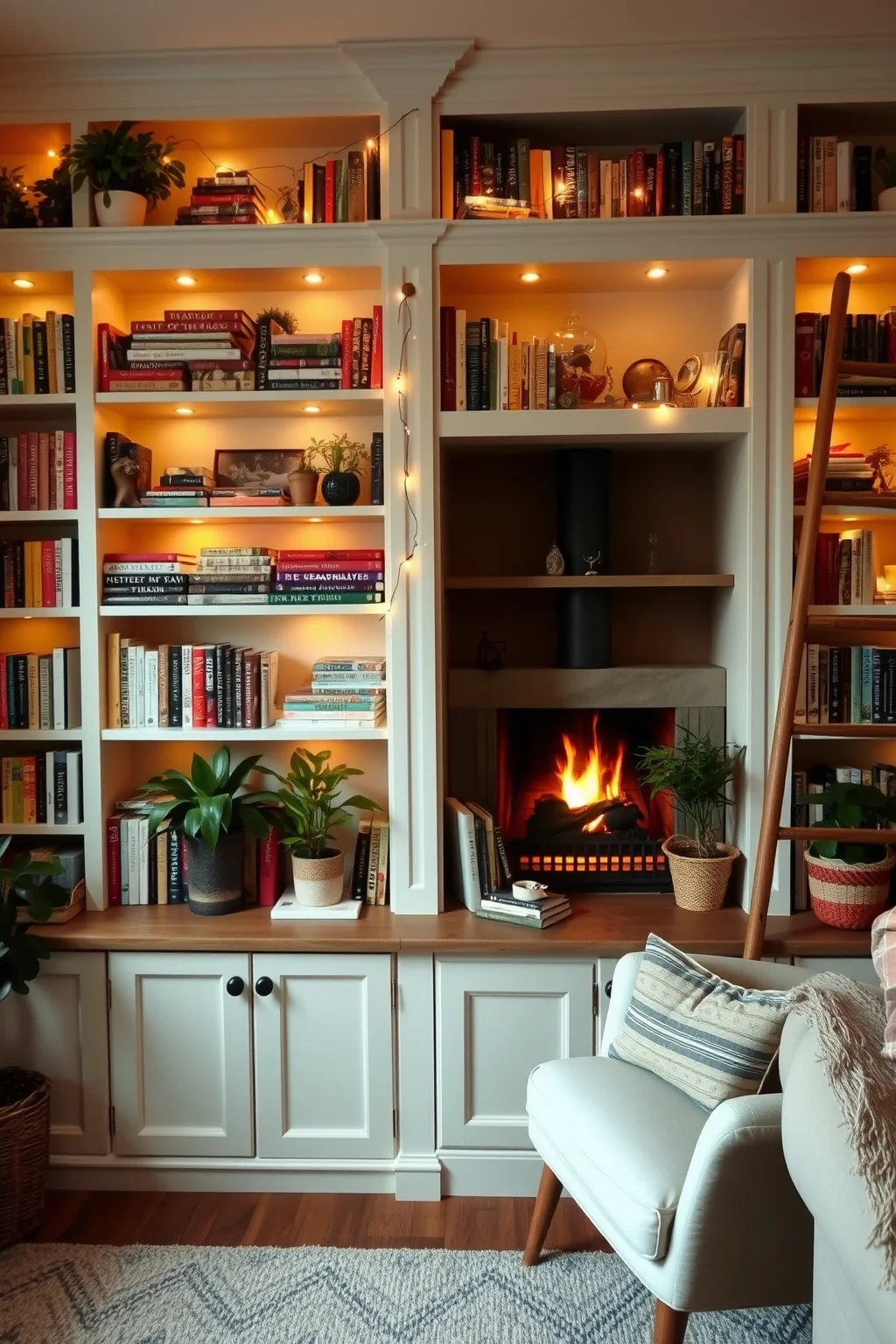 6. Built-In Bookshelves
