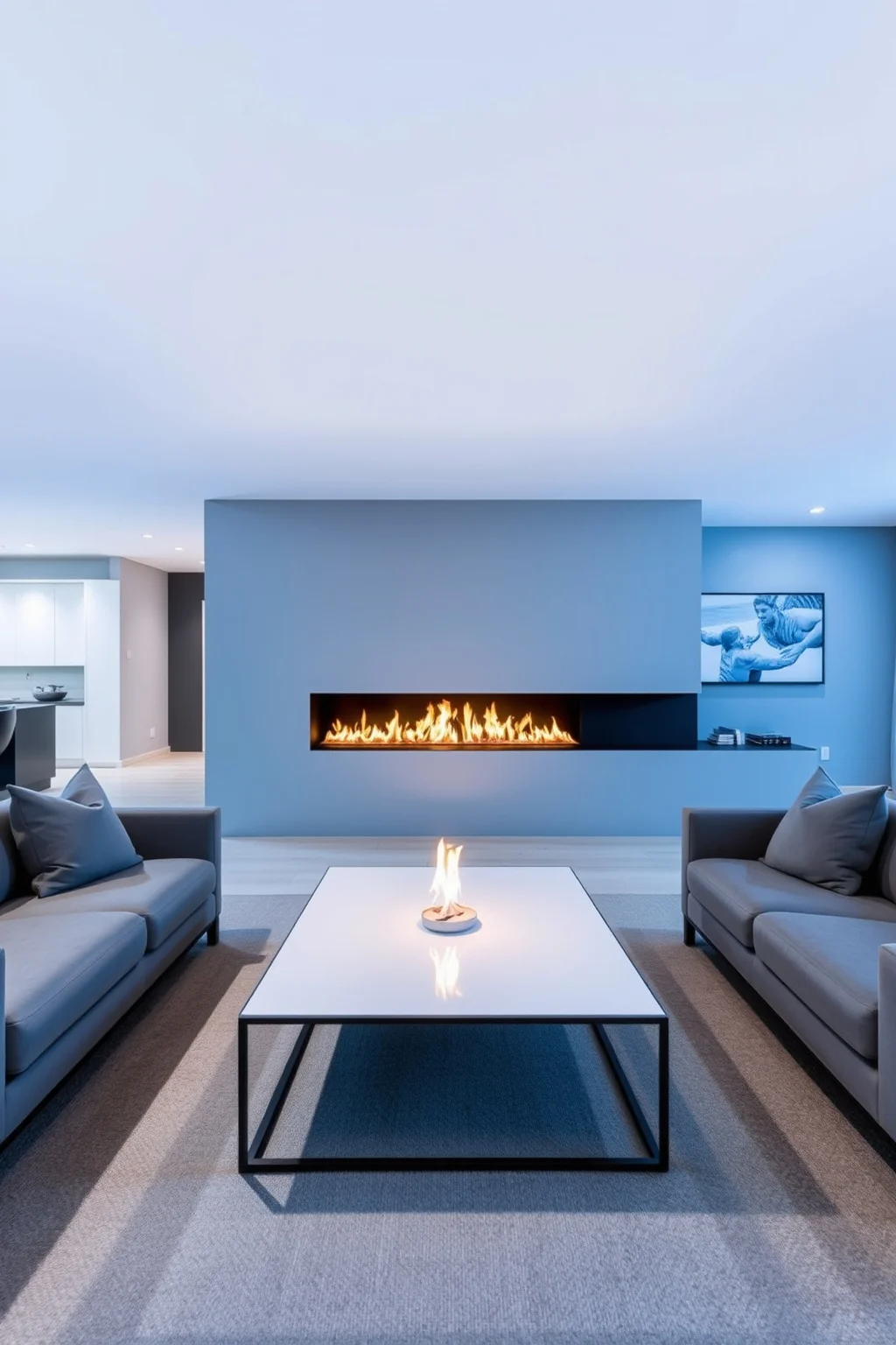 6. Contemporary Linear Fireplace