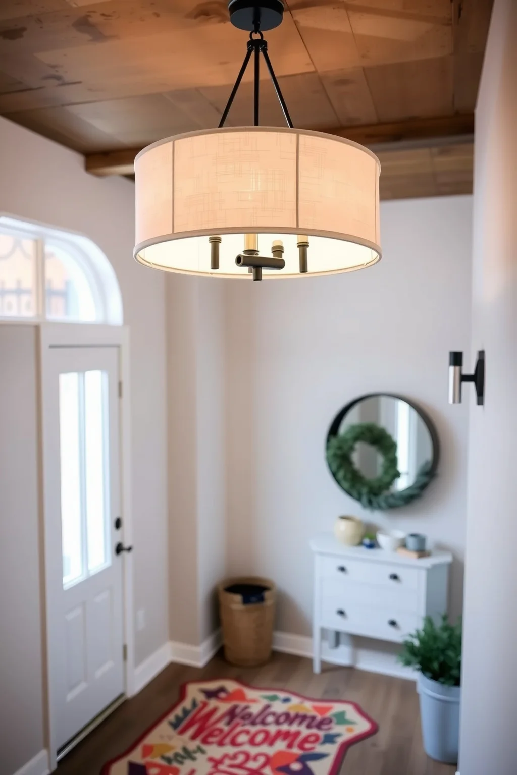 6. farmhouse Drum Chandelier