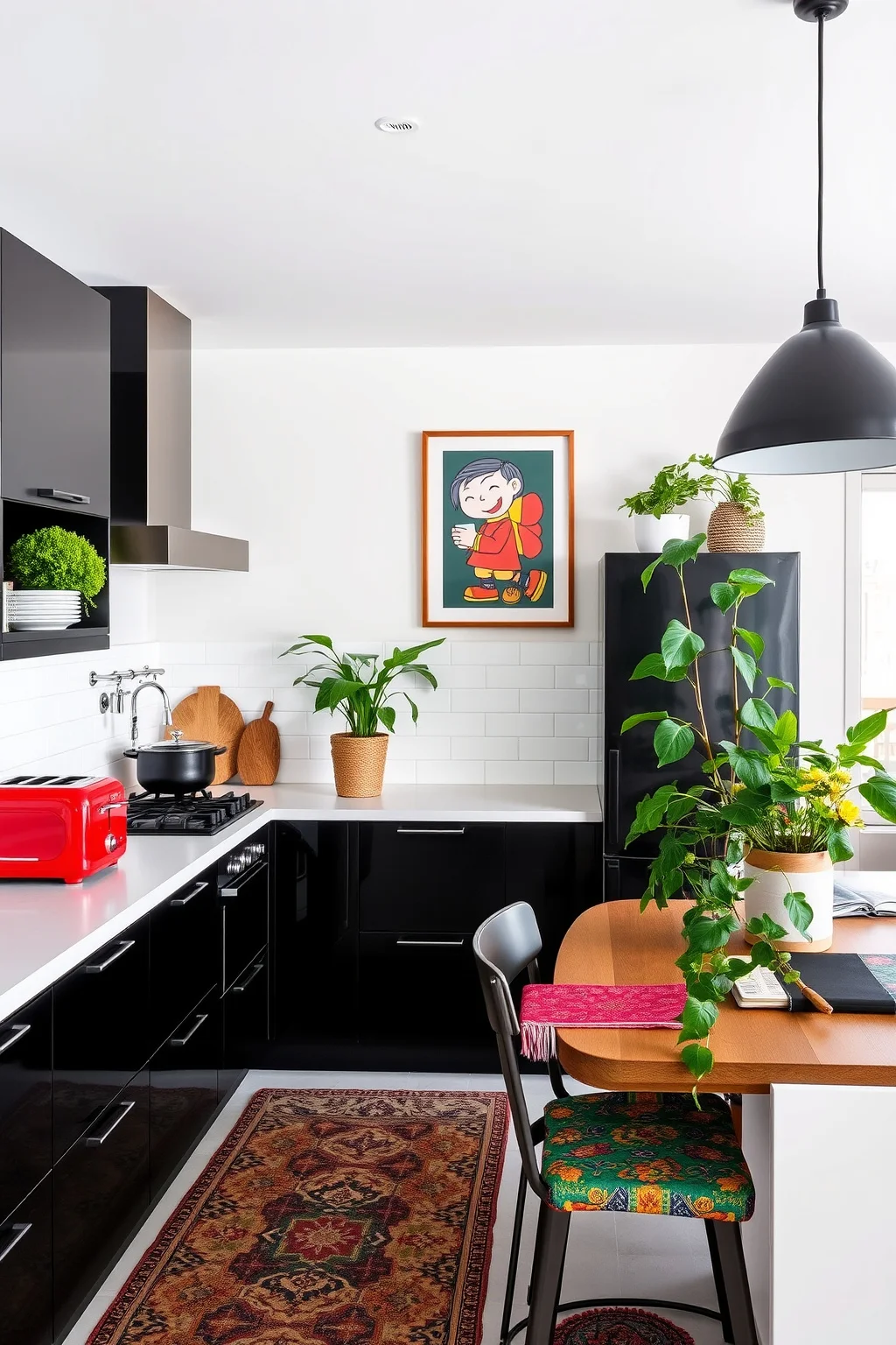 6. Monochrome with a Pop of Color