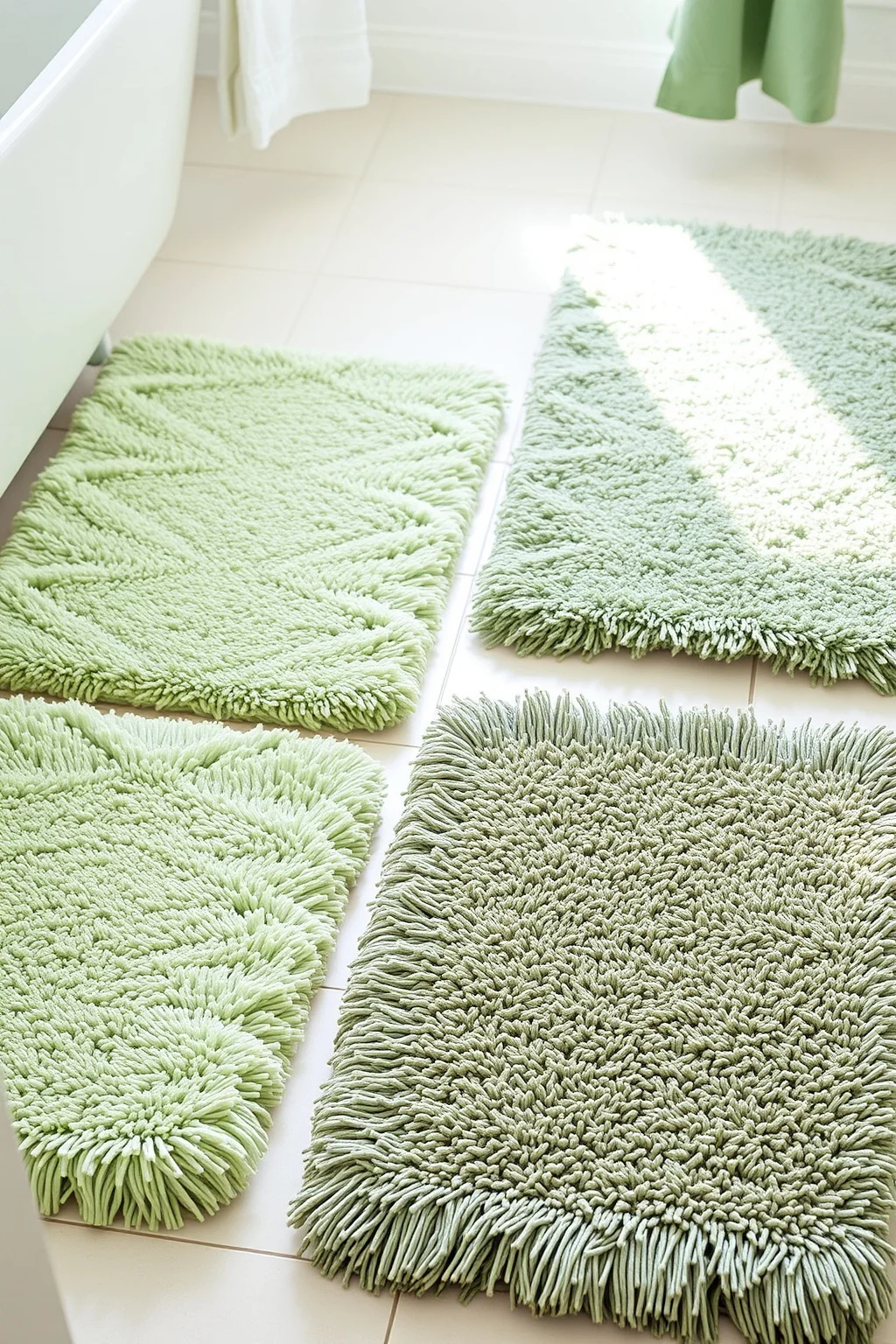 6. Sage Green Bath Rugs