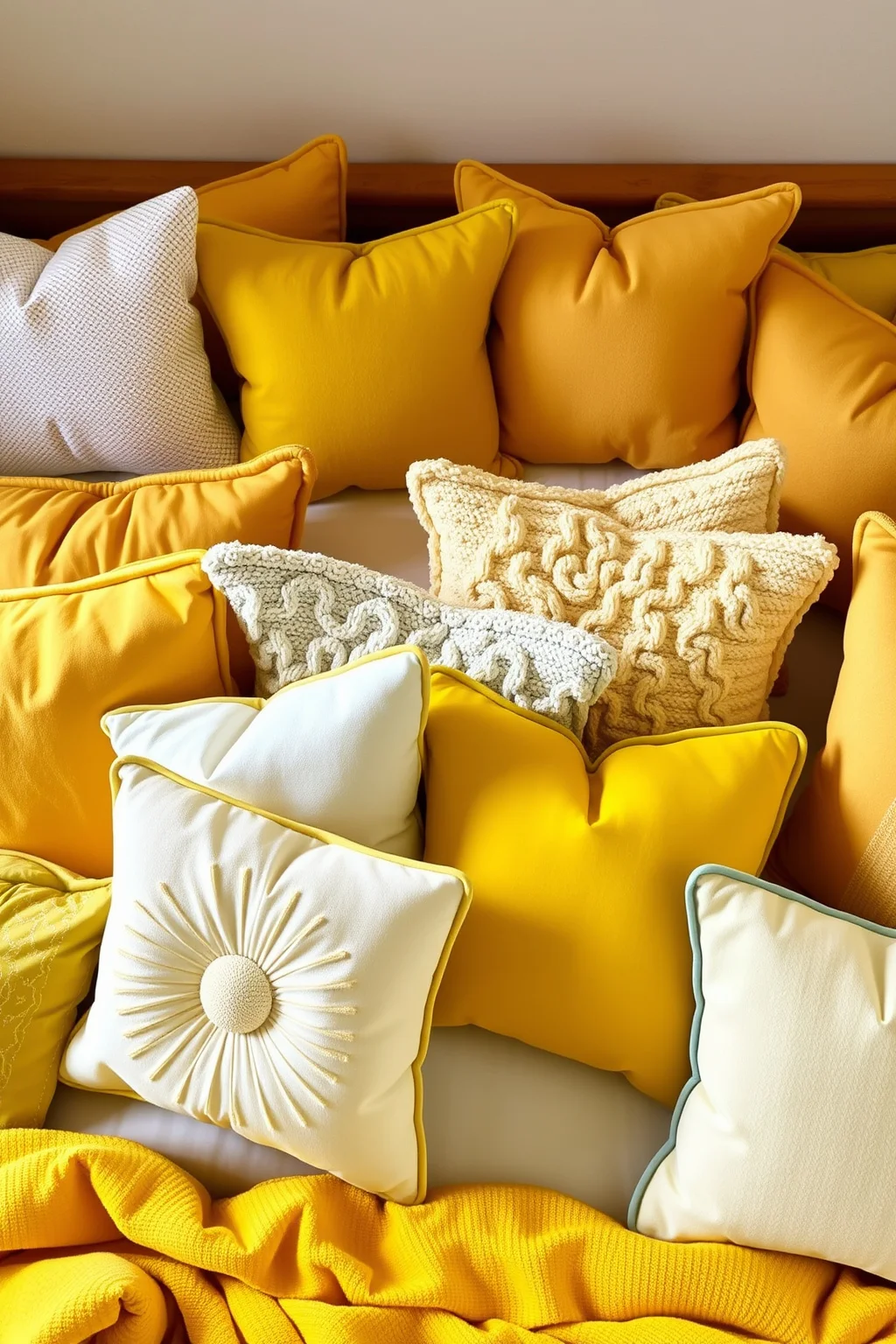 6. Yellow Throw Pillows