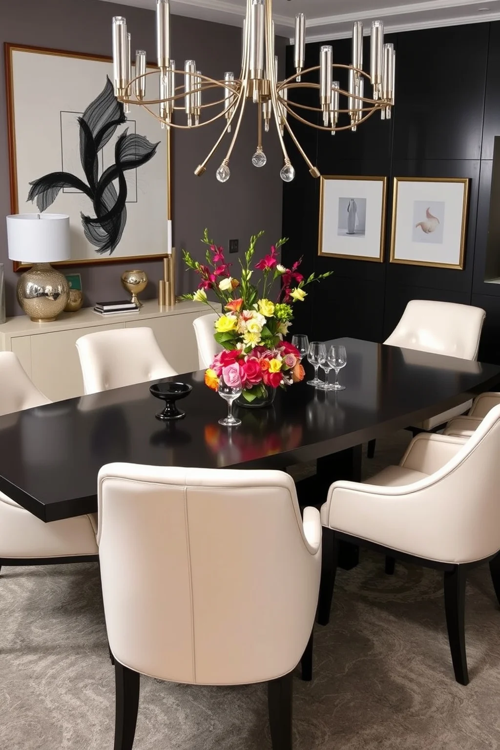 7. Chic Charcoal and Ivory