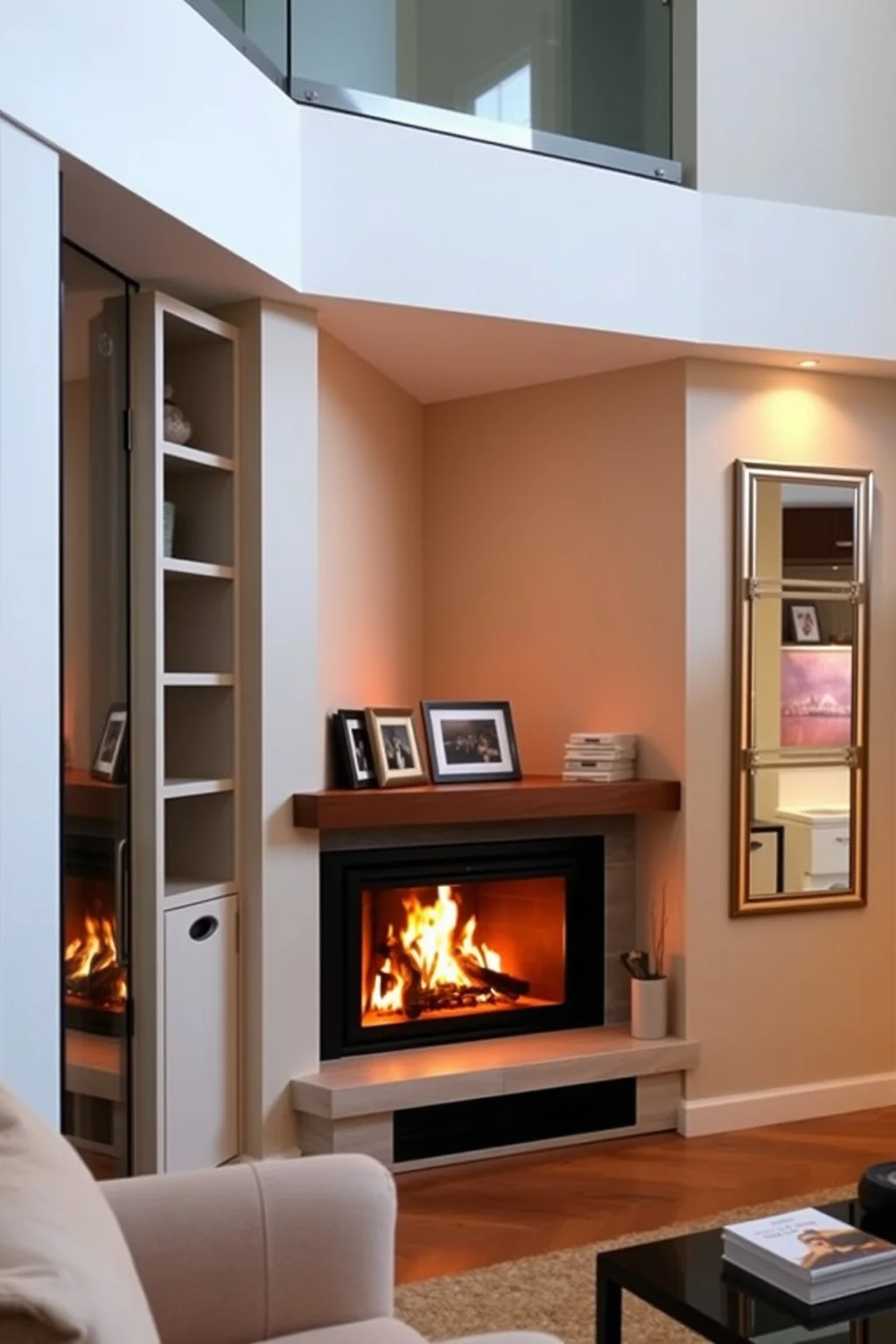 7. Corner Fireplace