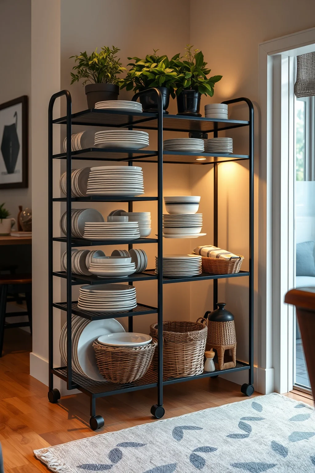 7. Decorative Metal Racks
