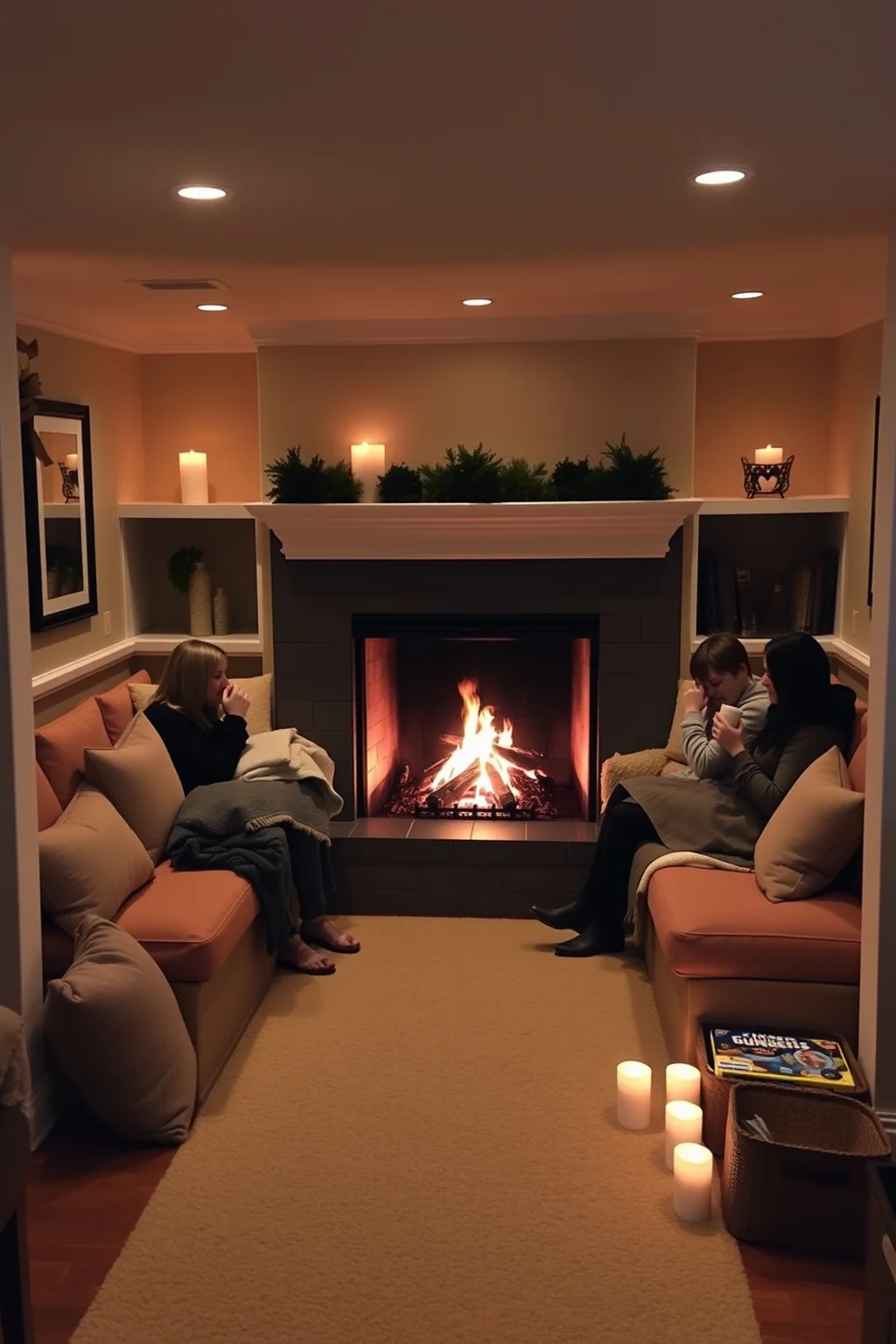 7. Fireplace with Built-In Seating