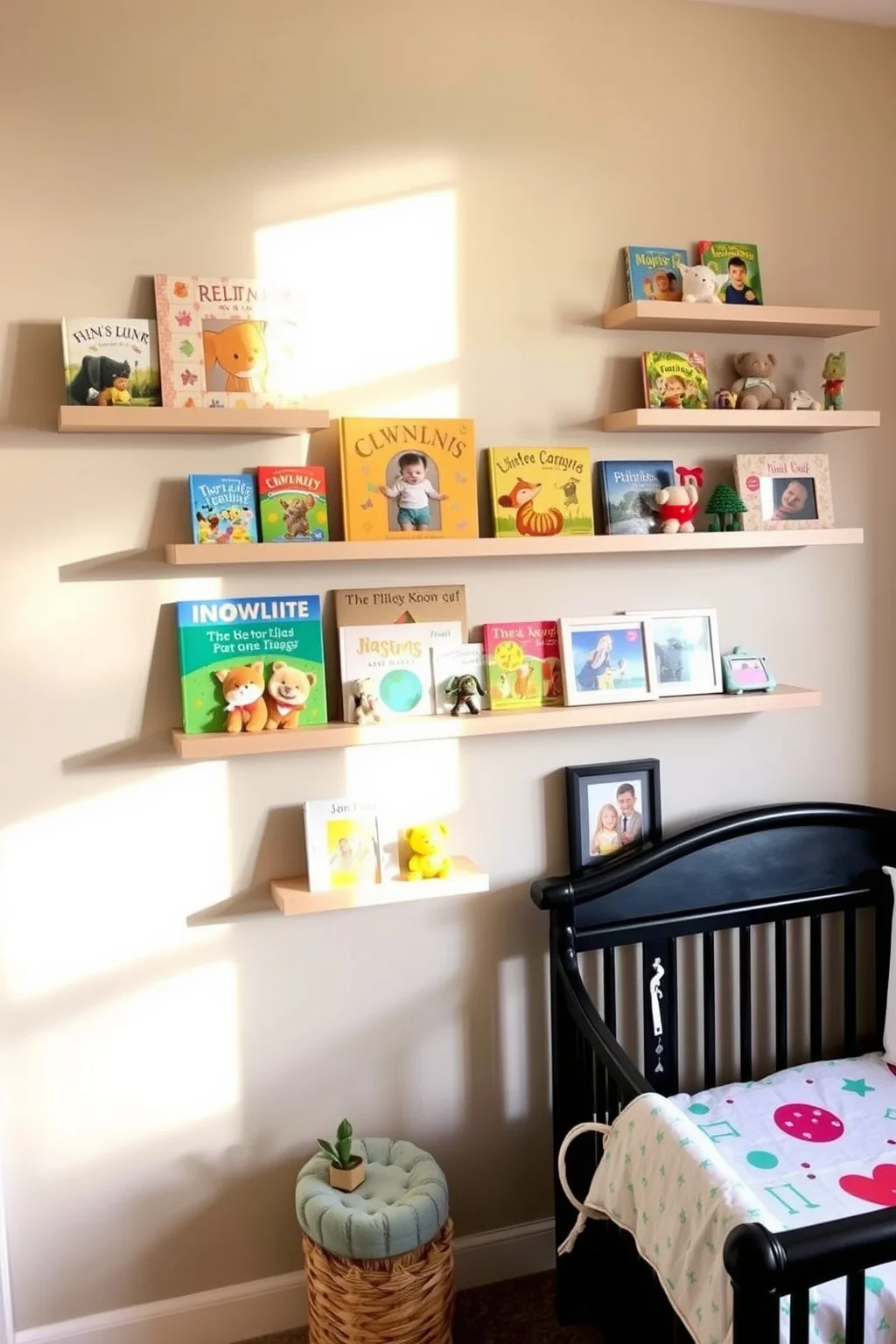 7. Floating Shelves with Decor