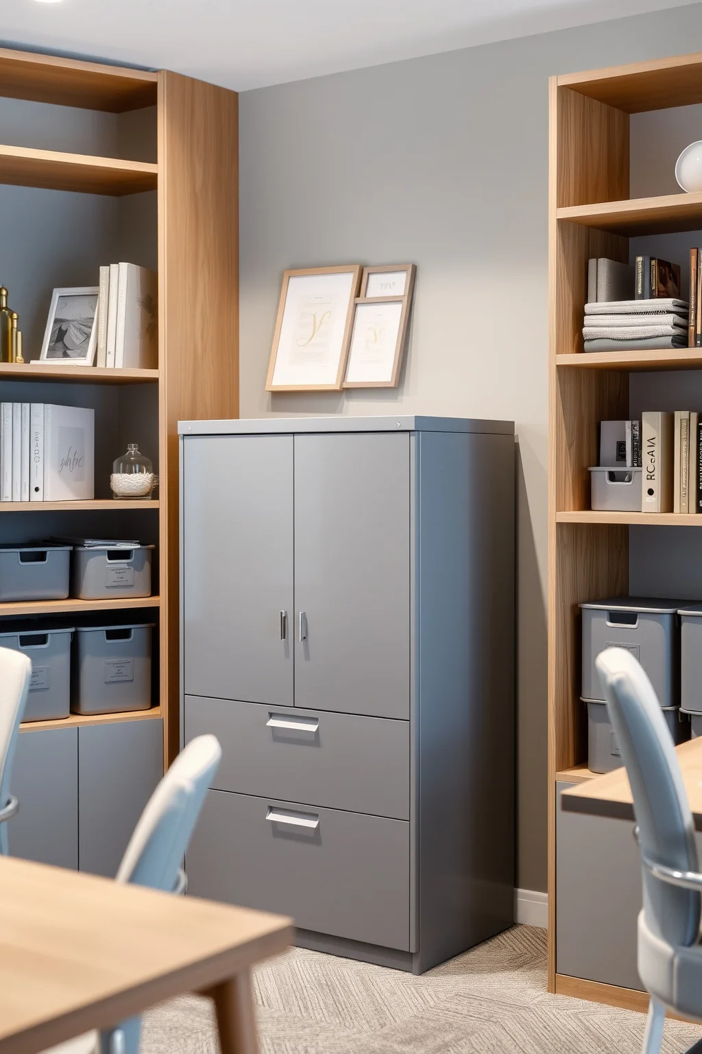 7. Grey Storage Solutions