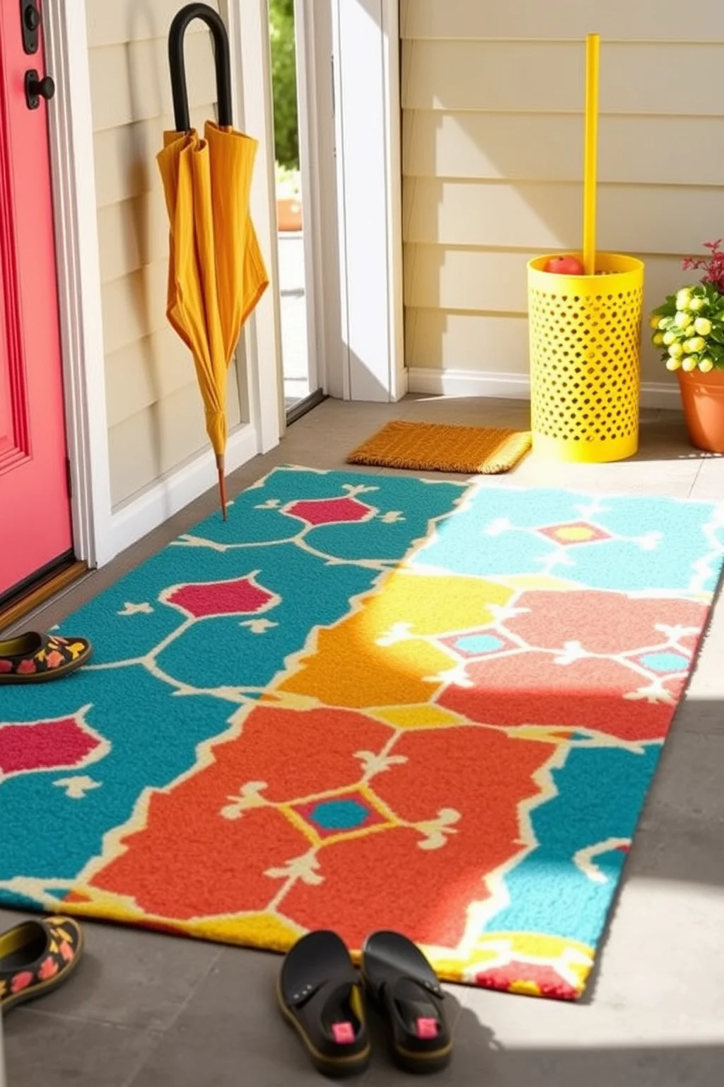 7. Patterned Outdoor Rug