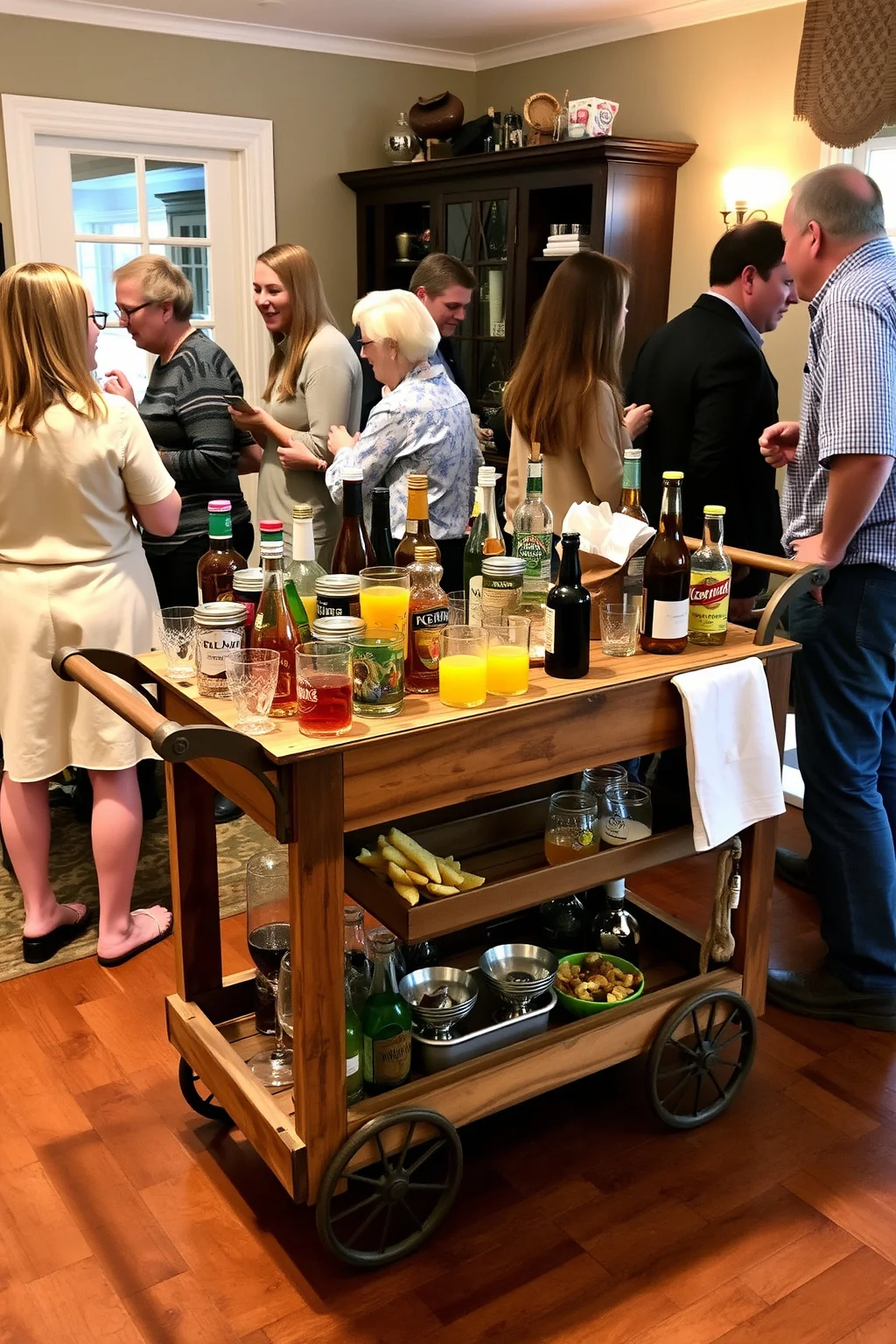7. Rustic Bar Cart