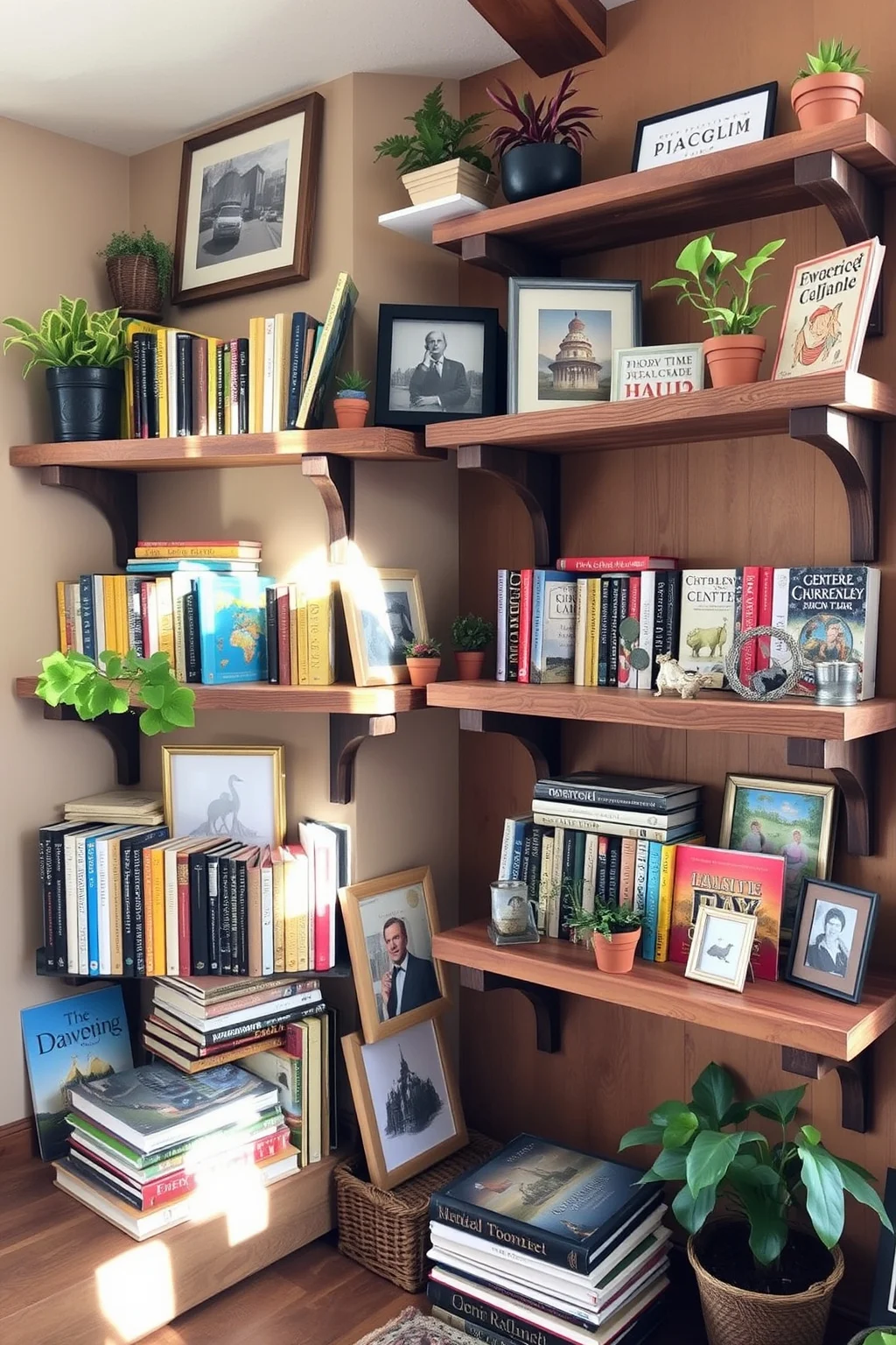 7. Rustic Shelving