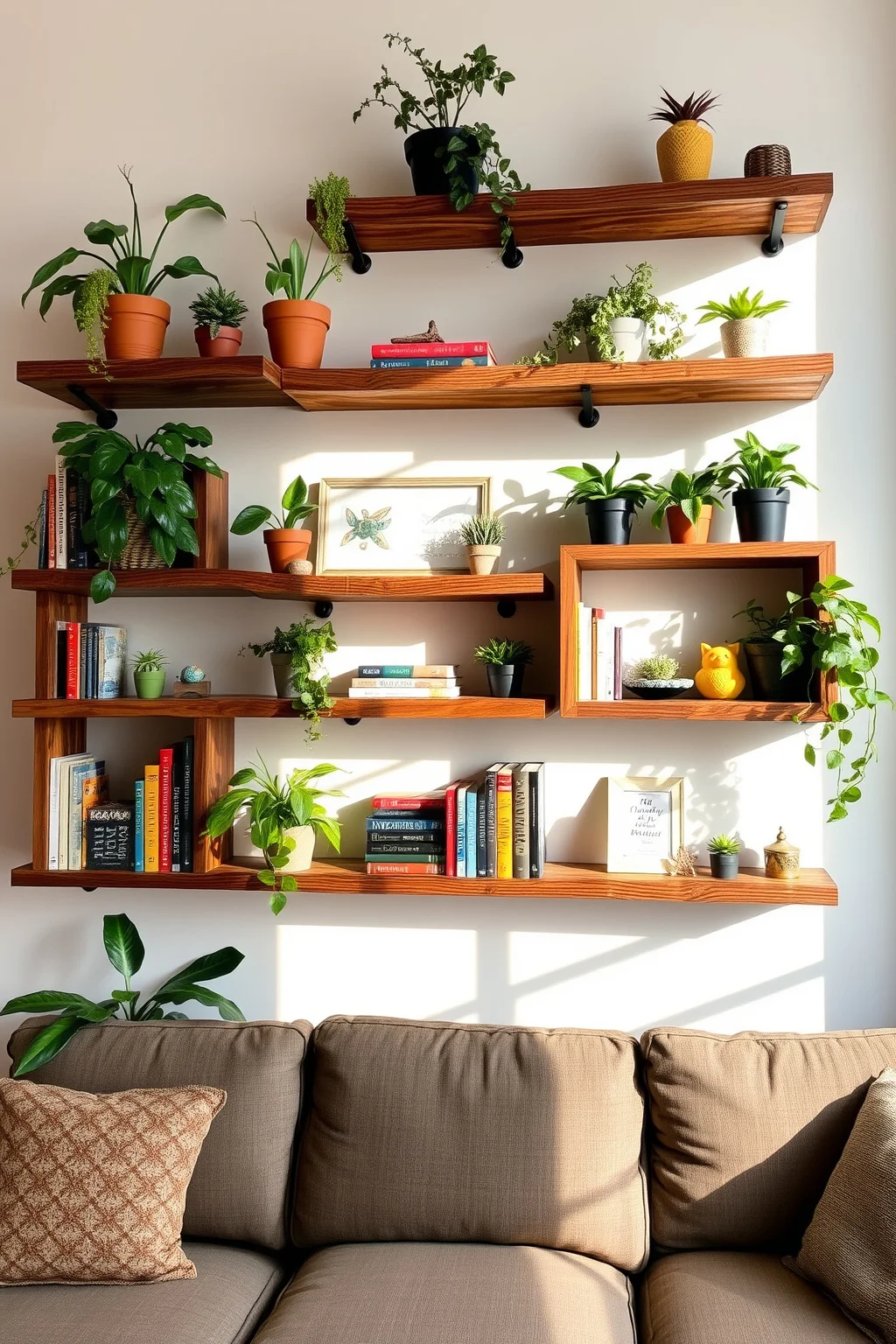 7. Wall-Mounted Shelves