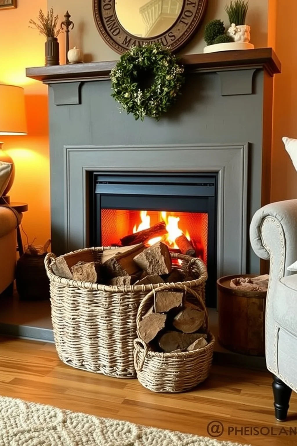 8. Cozy Firewood Storage