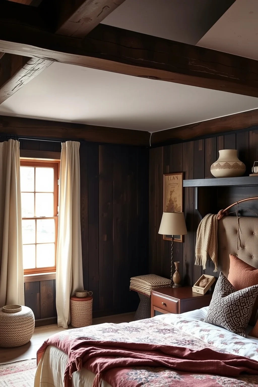 8. Dark Wood Accents