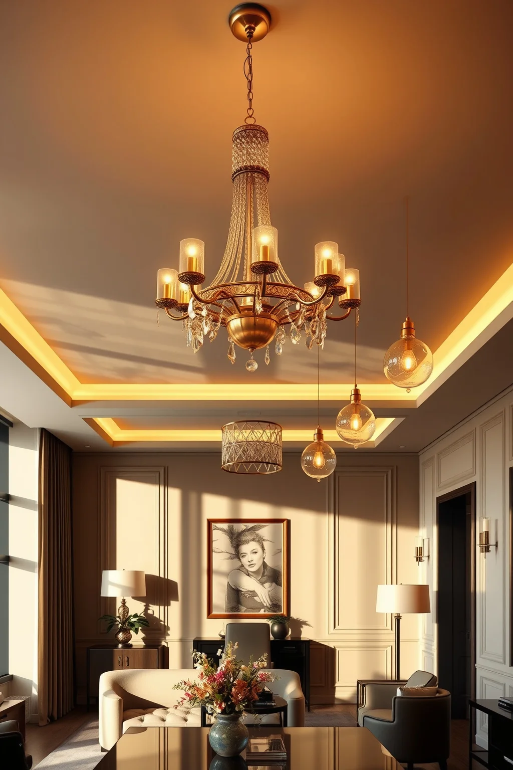 8. Gold Light Fixtures
