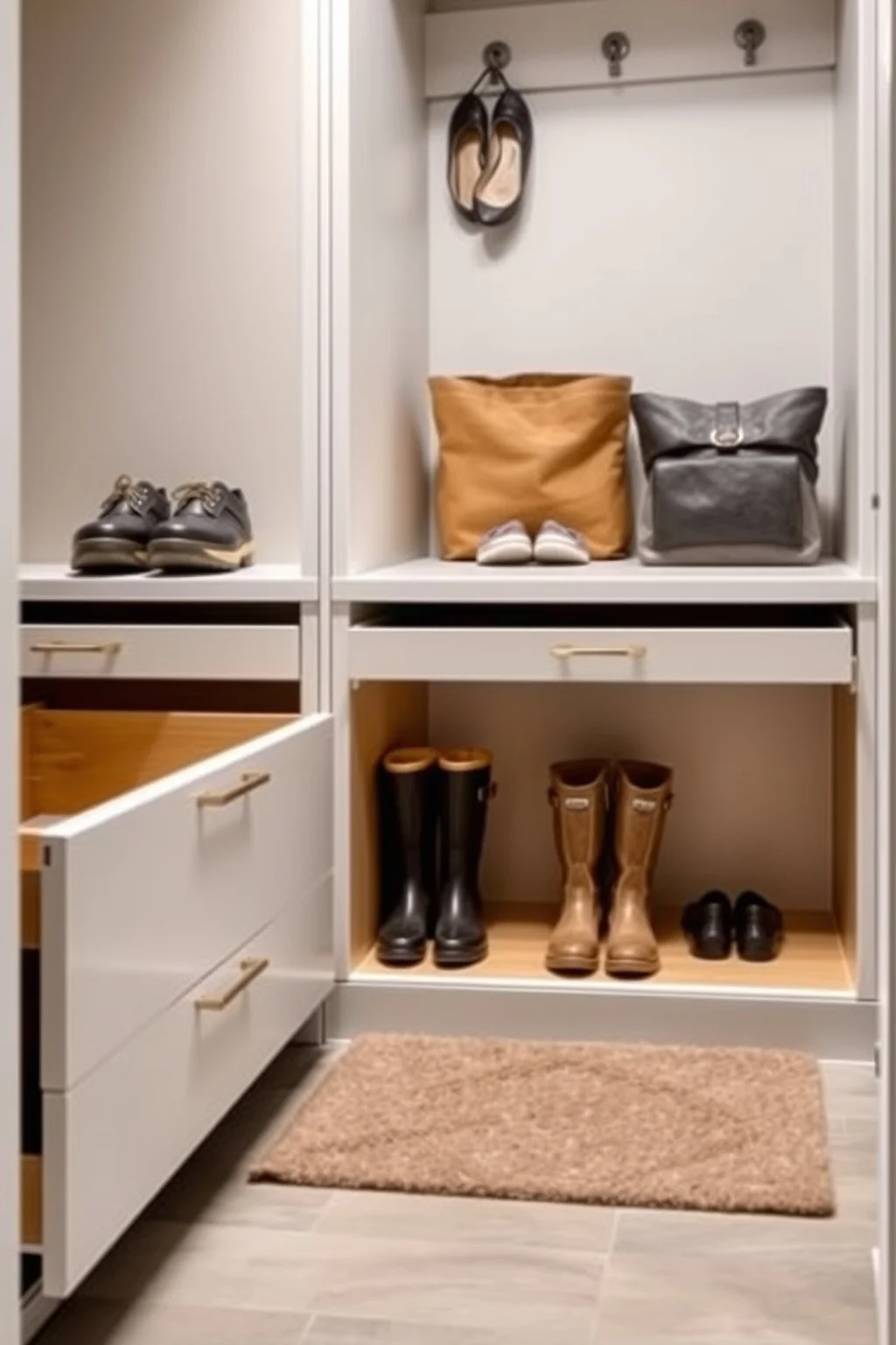 8. Hidden Shoe Storage