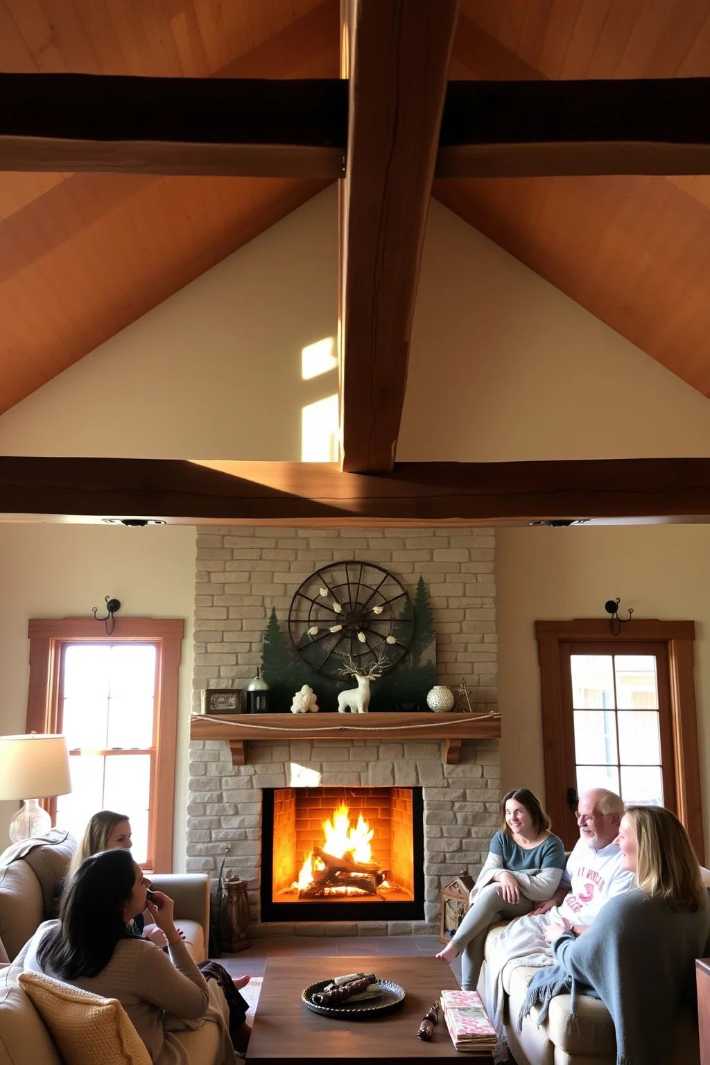 8. Rustic Wood Beams