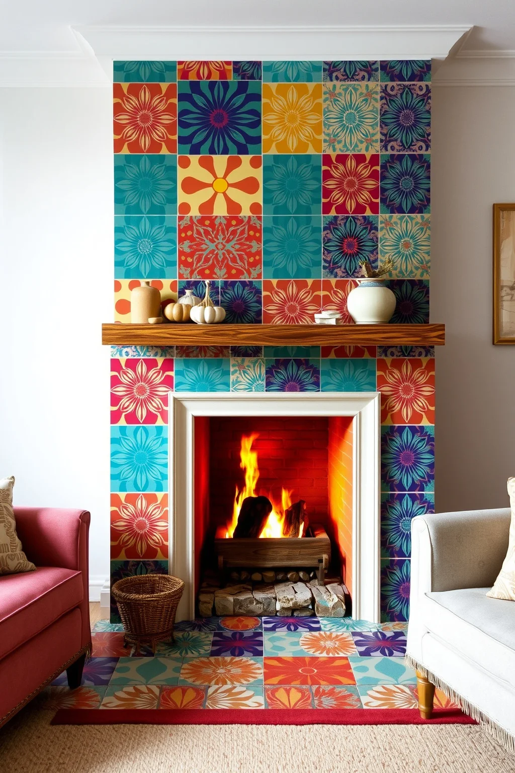 9. Colorful Encaustic Tiles