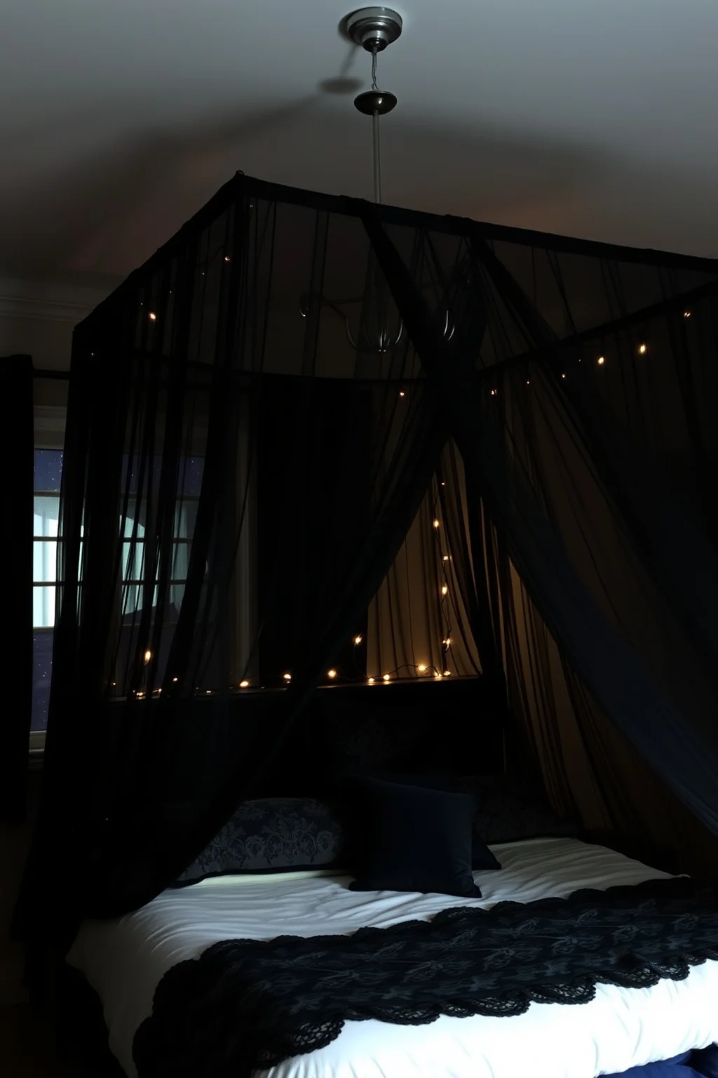 9. Dark Bed Canopy