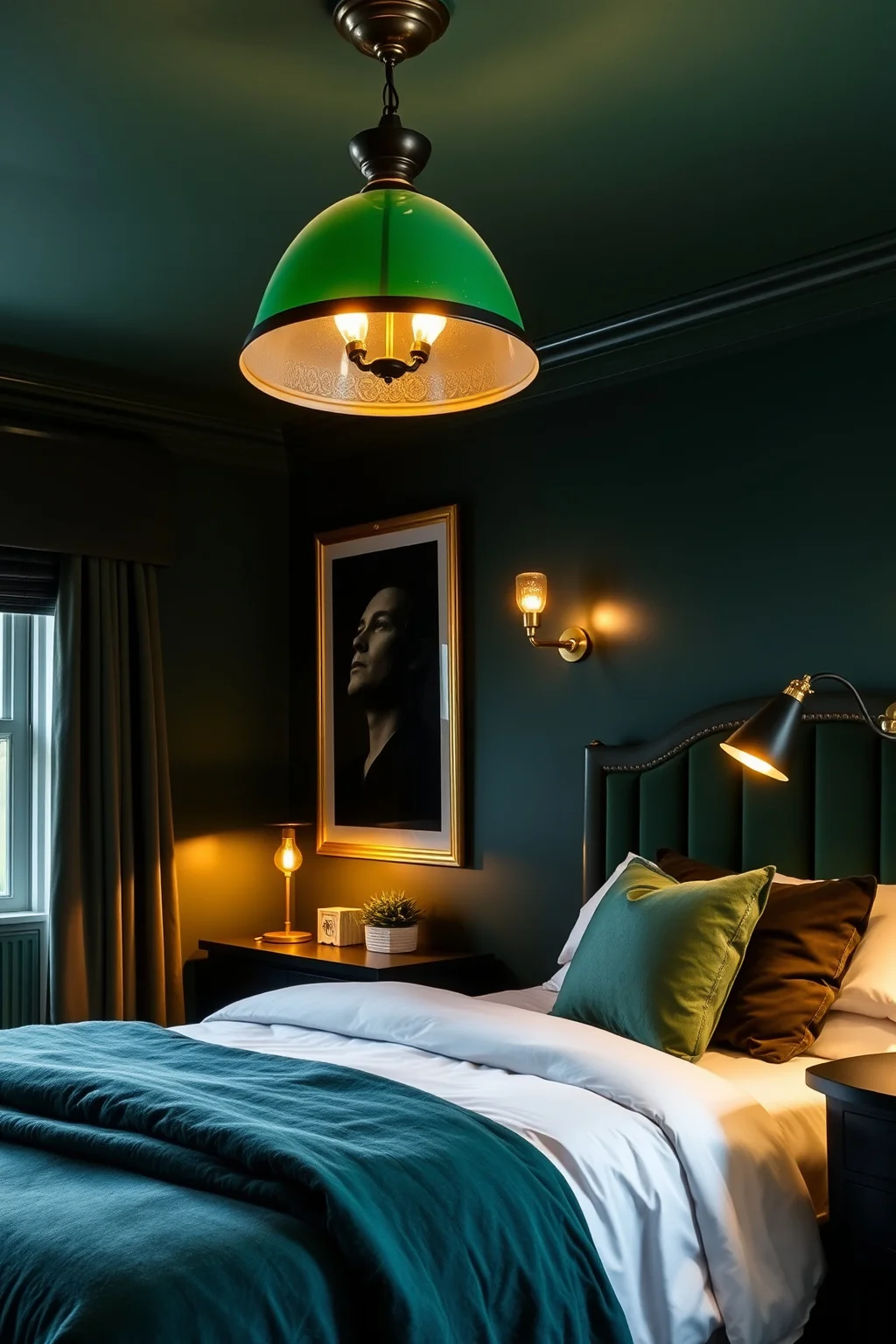 9. Dark Green Lighting Fixtures