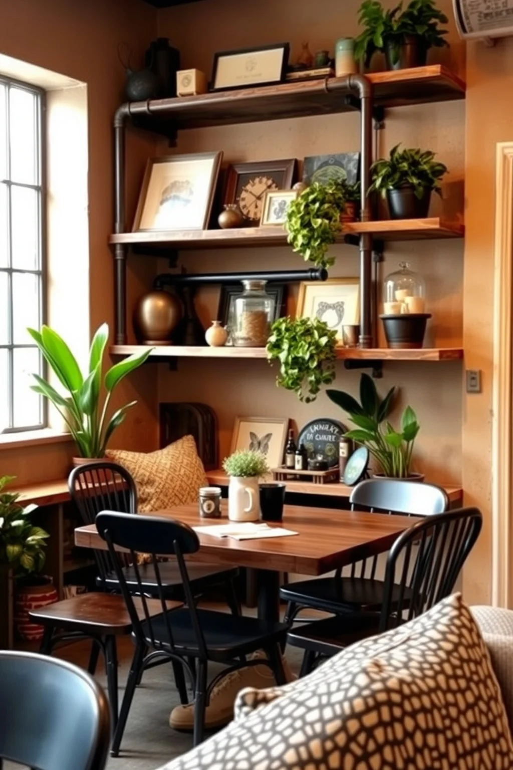 9. Industrial Pipe Shelving