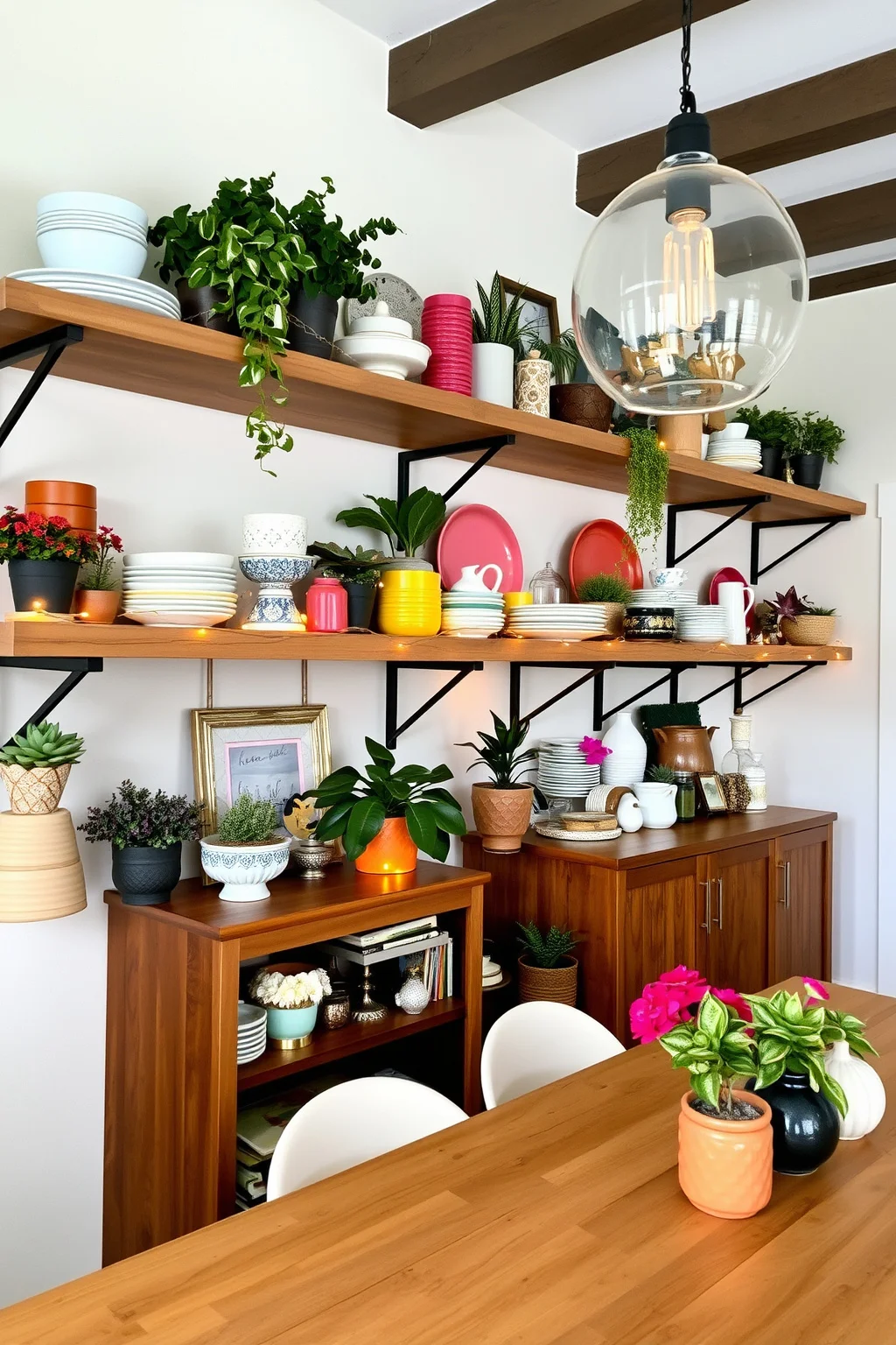 9. Open Shelving