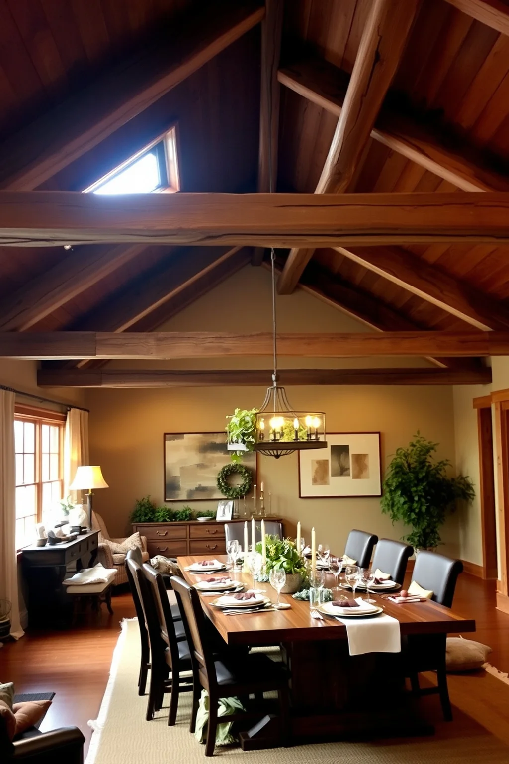 9. Rustic Wood Beams