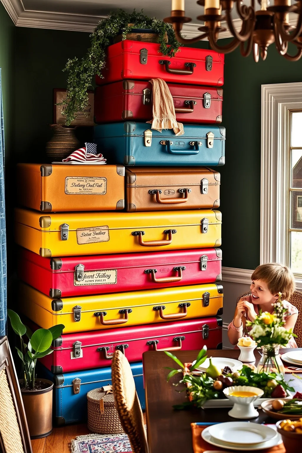 9. Vintage Suitcases for Unique Charm