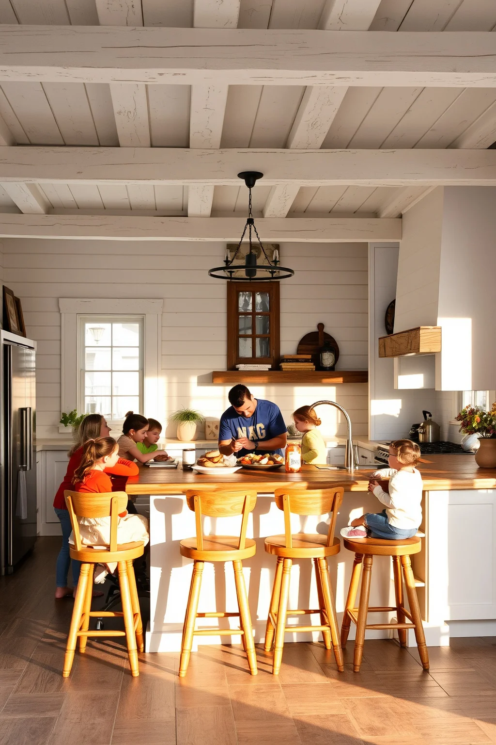 9. Whitewashed Wood Accents