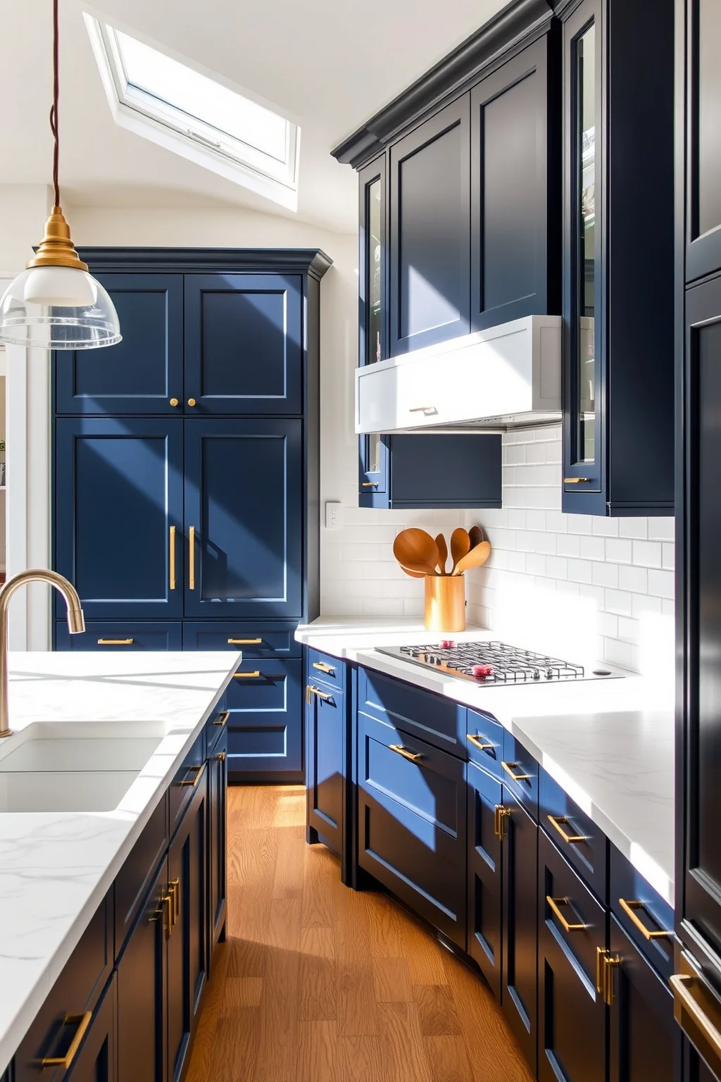 1. Classic Navy and White Combo