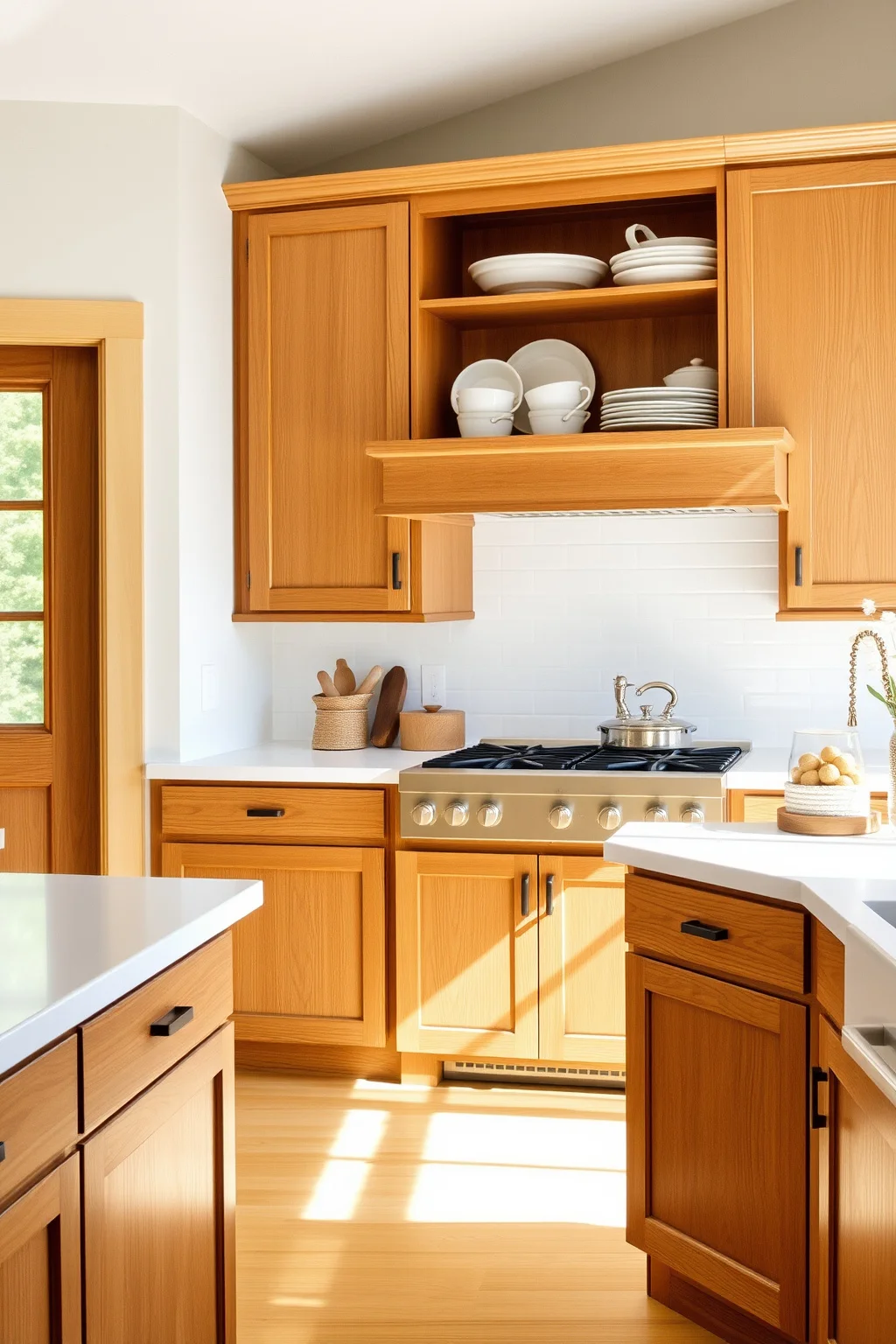 1. Classic Shaker Style Oak Cabinets