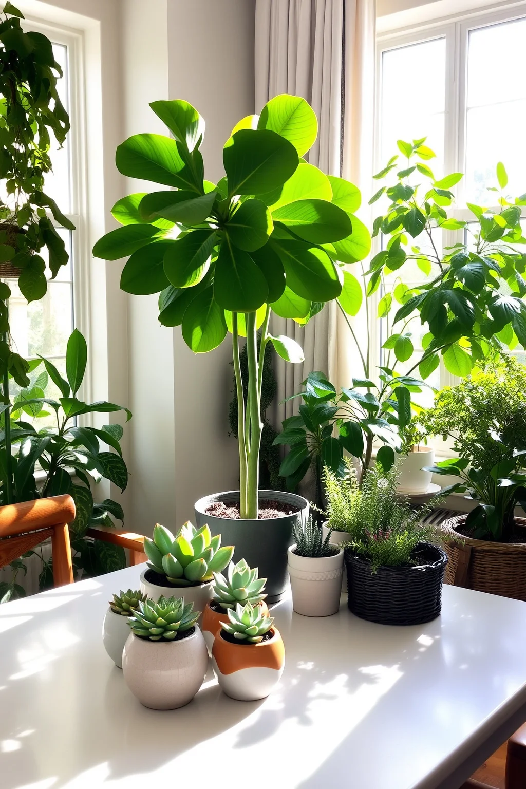 1. Lush Greenery with Potted Plants