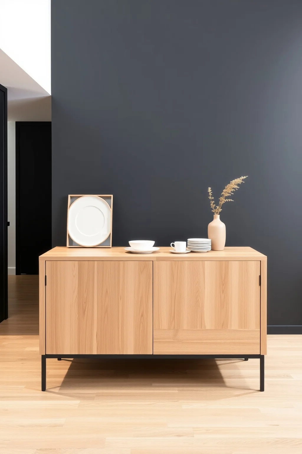 1. Minimalist Wood Sideboard
