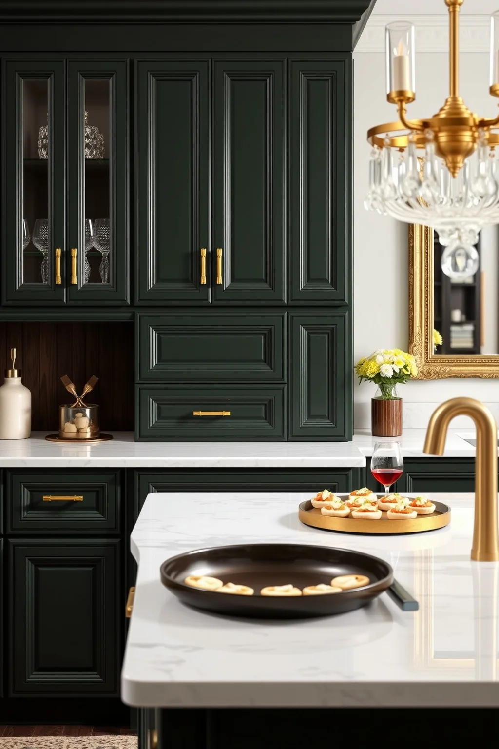 10. Dark Green With Gold Accents
