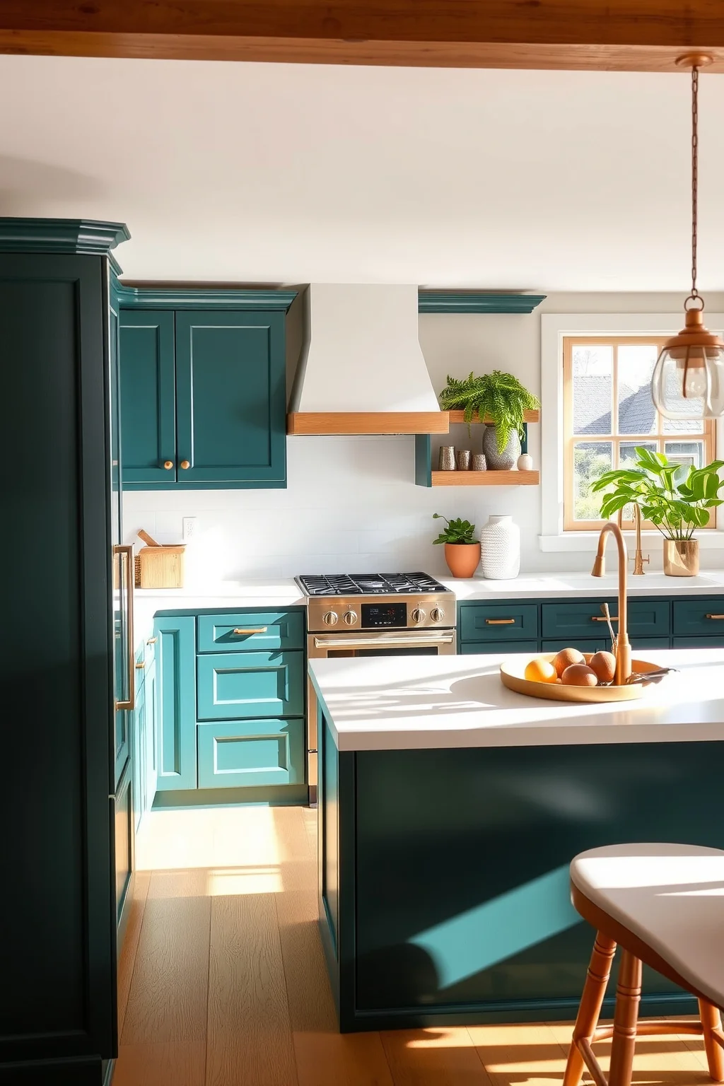10. Dark Teal Cabinets